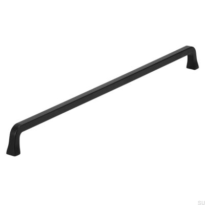 Puxador de móvel oblongo 2525 320 metal, preto fosco