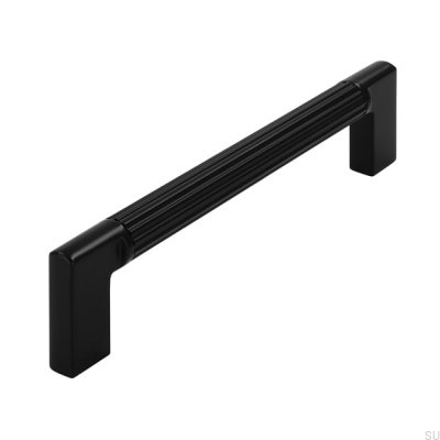 Puxador de móvel oblongo 2591 128 preto fosco metal