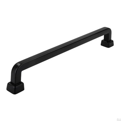 Puxador de móvel oblongo 2536 160 Metal Preto Mate