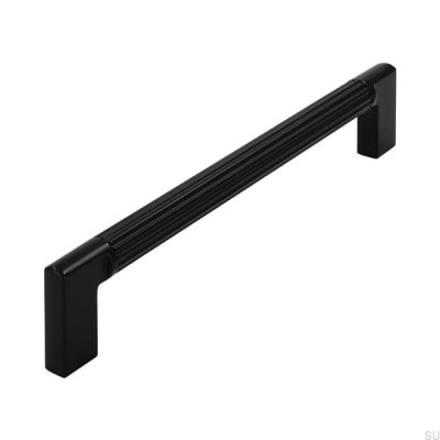 Puxador de móvel oblongo 2591 160 metal, preto fosco