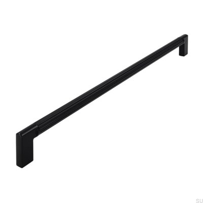 Puxador de móvel oblongo 2591 320 Metal Preto Mate