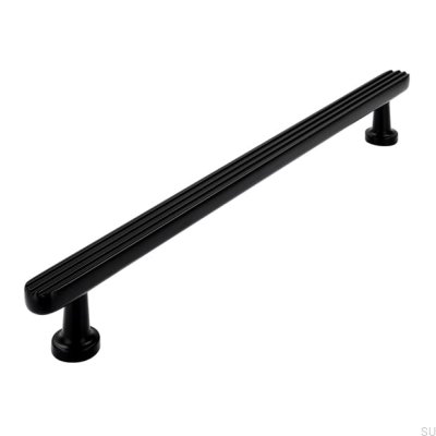 Puxador de móvel oblongo 2587 192 Matt Black