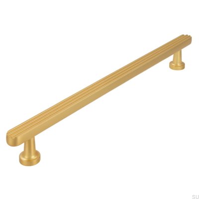Puxador de móvel oblongo 2587 192 Ouro escovado