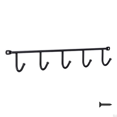 Cabide de parede 2081 339 Metal Preto Mate