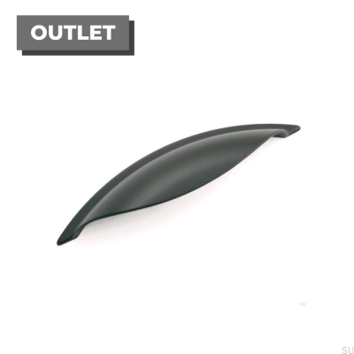 Puxador de móvel oblongo 3940 Metal Preto