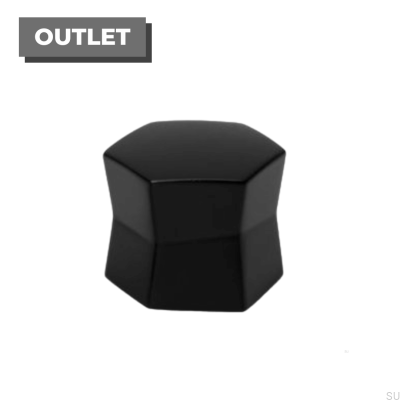 Puxador de móvel para cafeteira, metal, preto