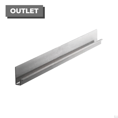 Puxador de borda de parede para móveis 1196 Silver Aluminium