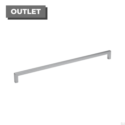 Puxador alongado 0143 492 Prata Escovado (aspecto inox)