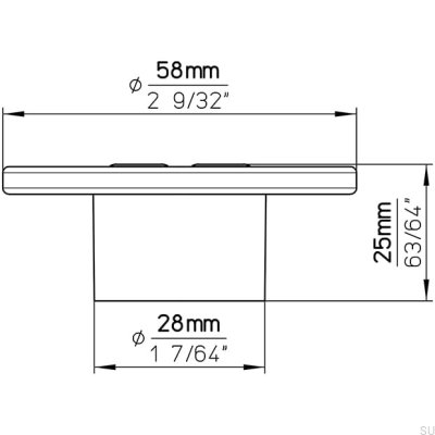 Botão para móveis SM8257F 58 Plástico Rosa