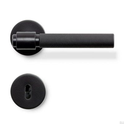 Maçaneta Helix 200, metal, preto, fechadura modular