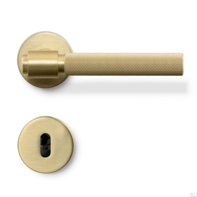 Maçaneta Helix 200, metal, ouro, fechadura modular