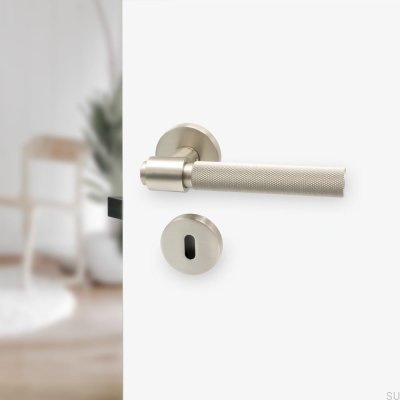 Maçaneta Helix 200, metal, prata, fechadura modular