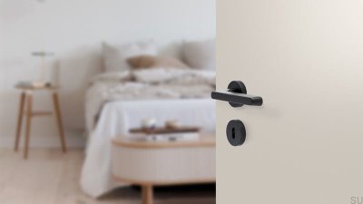 Maçaneta para porta Tavira 30 Fechadura modular preta