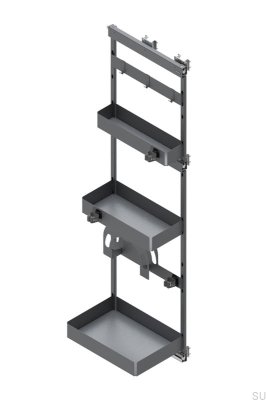 Armário de limpeza Deluxe Right, cinza escuro
