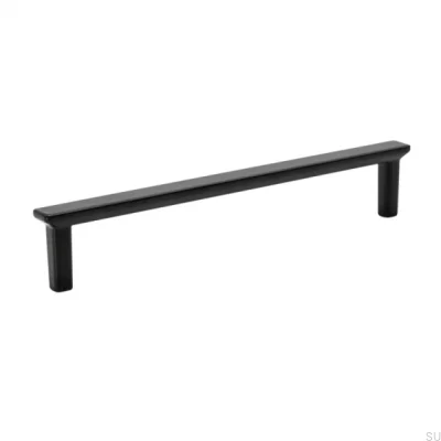 Puxador de móvel oblongo Bror 160, Metal, Preto Mate