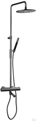 Conjunto de chuveiro TVM2200-150 latão preto cromado