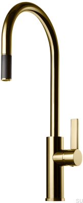 Torneira de cozinha com bico extraível ARM185 Honey Gold Latão