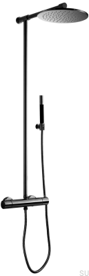 Conjunto de chuveiro TVM300 latão preto cromado