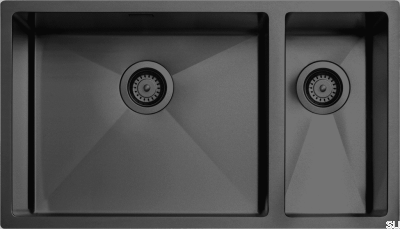 Pia de cozinha 7040 aço preto fosco PVD