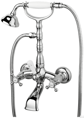 Torneira para banheira com chuveiro FBLV023-150 Classic Latão Cromado