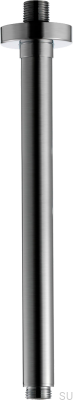 Braço de chuveiro de teto FL271-300, latão, preto, cromo escovado
