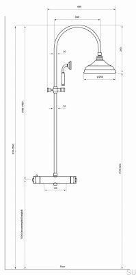 Conjunto de chuveiro XCOL7269-150 Latão cromado