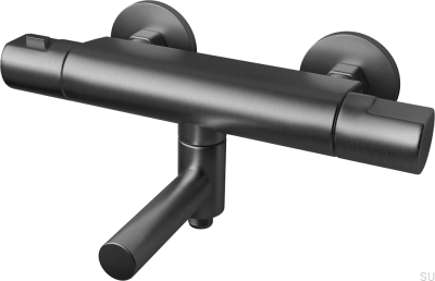 Torneira termostática para banheira de parede ARM022-150 Latão Preto Cromado Escovado