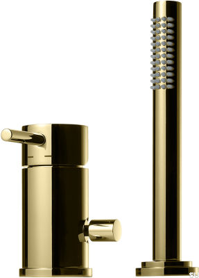 Torneira para banheira com chuveiro BI048, Honey Gold Brass
