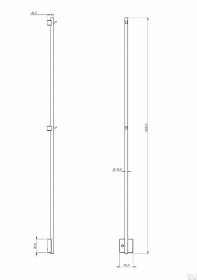 Radiador de banheiro TW1500-85 Aço Mel Ouro PVD