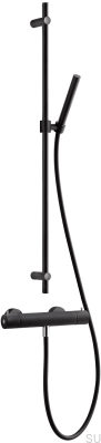 Conjunto de duche com torneira termostática EVM168-150+ZSAL300 Latão Preto Mate