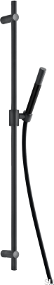 Barra de chuveiro Dso com suporte de parede ajustável ZSAL300 Matt Black Brass