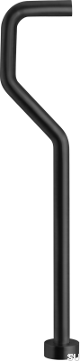 Tubo para sifão tipo S XA22, latão preto fosco