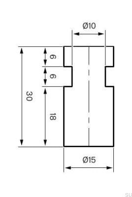 Cabide de parede TA241 Latão Cinza Ascot (2 peças)
