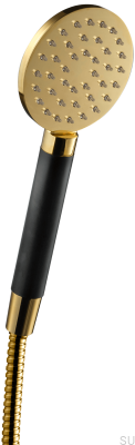 Chuveiro ZDOC095 Latão Mel Ouro com Preto