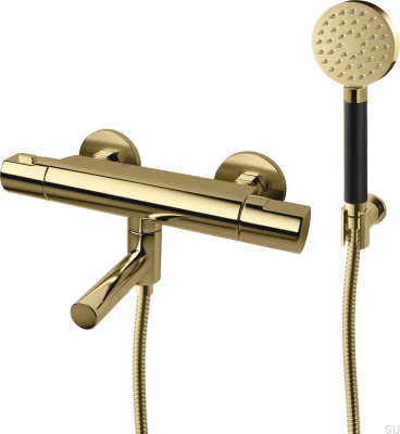 Torneira termostática de parede para banheira ARM026-150, Honey Gold Brass