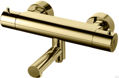 Torneira termostática para banheira e chuveiro EVM022-150 Honey Gold Brass