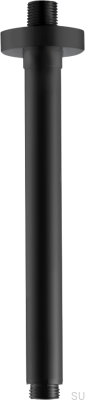 Braço de chuveiro de teto FL271-200 Latão Preto Mate