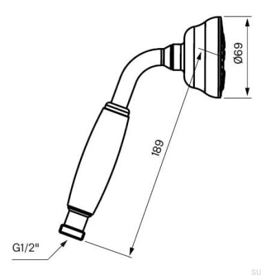 Chuveiro Classic ZDOC030 Polido Sem Verniz