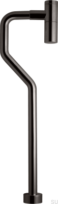 Sifão de lavatório com tubo S XA200 Latão Preto Cromado