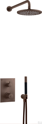 Conjunto de duche com torneira de pressão termostática BOX7268 ED2 Latão Castanho