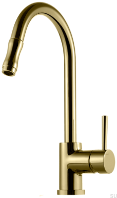 Torneira de cozinha com bico extraível EVO185, Honey Gold Brass