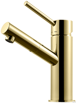 Torneira para lavatório BI071, latão dourado mel