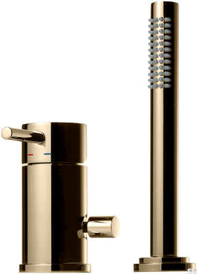 Torneira para banheira com chuveiro BI048, latão polido, sem pintura