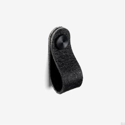 Puxador de móveis Pina preto com Pinatex preto