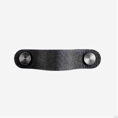 Puxador de móveis Pina preto com Pinatex prata