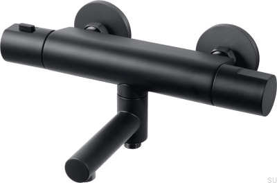Torneira termostática para banheira de parede ARM022-150 Matte Black Brass