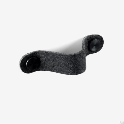 Puxador de móveis Pina preto com Pinatex preto