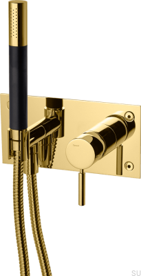 Torneira de chuveiro com chuveiro e mangueira BOX011-364 Honey Gold Brass