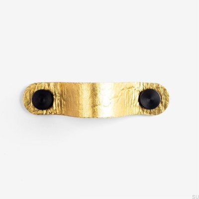 Puxador de móvel Pina ouro com Pinatex preto