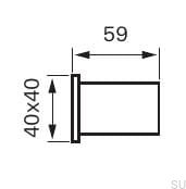 Suporte de parede para chuveiro XSUP030 SQUARE Latão Polido Sem Pintura